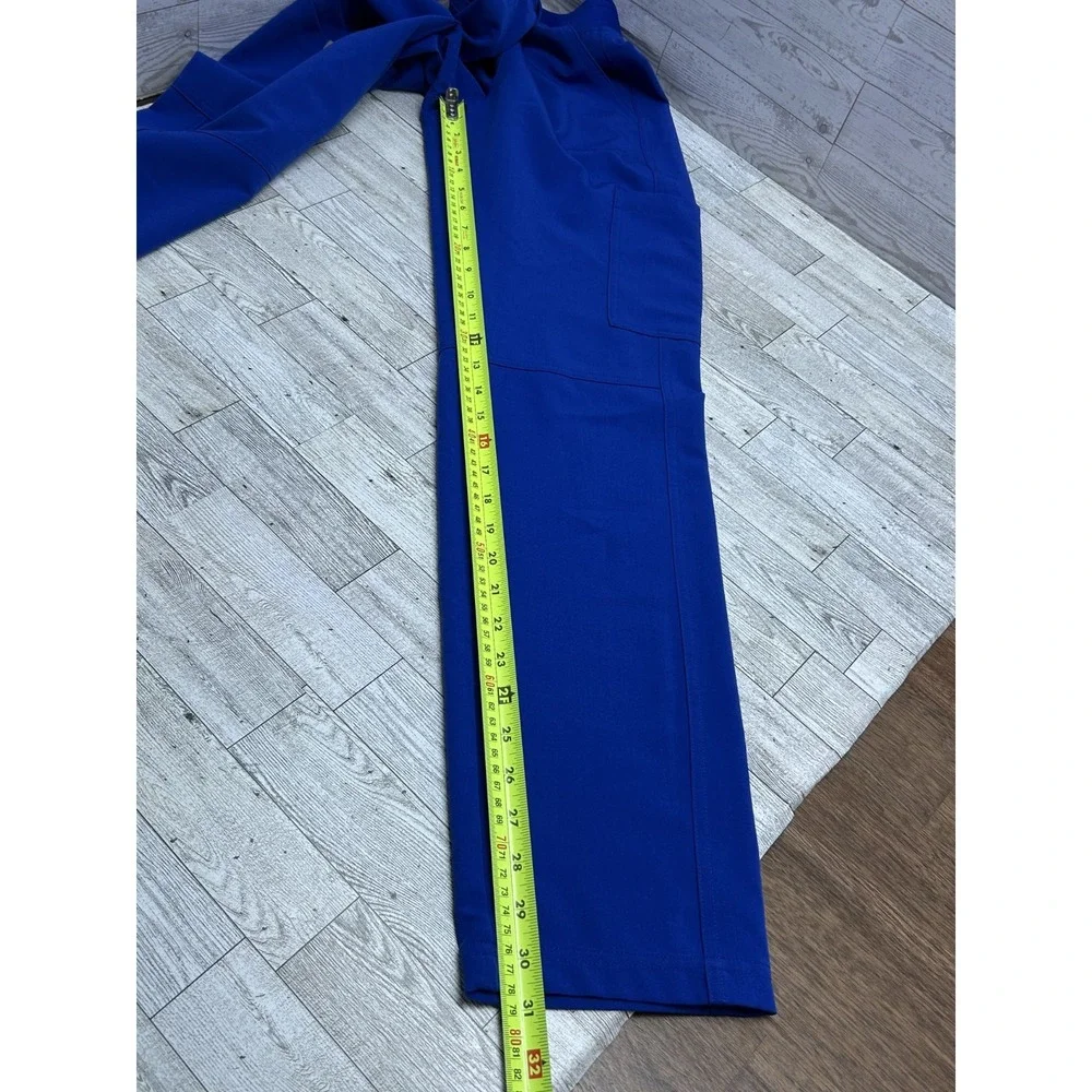 FIGS Axim Scrub‎ Pants XS Blue Technical Collection Cargo Drawstring T2001